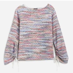 Vince Camuto Maritza eyelash knit top, size L